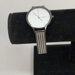 Designer Skagen SKW2750 Silver-Tone White Dial Stainless Steel Wristwatch