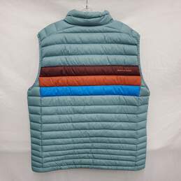 Cotopaxi MN's Fuego Feather Down Teal Green & Stripe Puffer Vest Size MXL alternative image