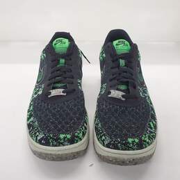 Nike Men's Air Force 1 Low Crater Flyknit Black Volt Sneakers Size 14 alternative image