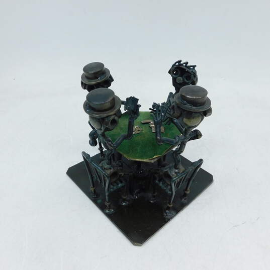 Vintage Nuts And Bolts Metal Sculpture Cardplaying Poker Figurines image number 4