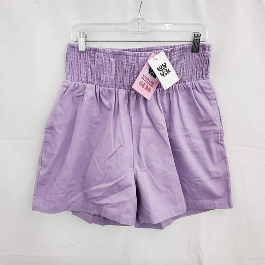 Lucy & Lak Organic Cotton Lilac Adele Shorts NWT Size L image number 1