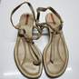 AUTHENTICATED WMNS PRADA BEIGE LEATHER STRAPPY SANDALS EU SZ 37 image number 3
