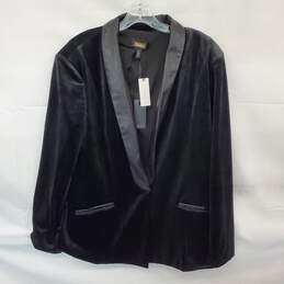 Anthropologie Greylin Black Velvet Blazer Jacket NWT Size XL