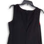 Womens Black V-Neck Sleeveless Regular Fit Knee Length Sheath Dress Size 14 image number 4