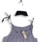 NWT Womens Blue Pink Striped Spaghetti Strap Tunic Tank Top Size Small image number 3