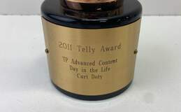 Telly Winners Trophy 11.5in Tall Television Showcase Award Copper Stature 2011 alternative image