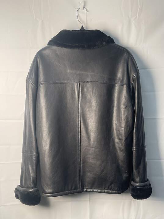 Leather Limited Men Bomber Leather Jacket Size S image number 2