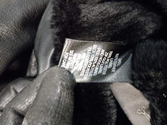 Croft & Barrow Men's Black Leather Coat Size L image number 6