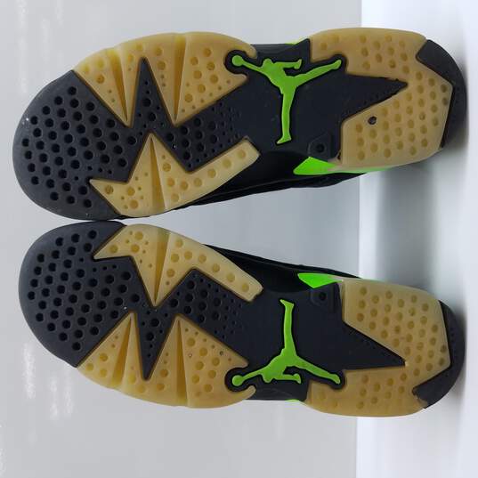 2021 Kids Air Jordan 6 Retro (GS Boys) 'Electric Green' 384665-003 Suede Basketball Shoes Size 7Y image number 6