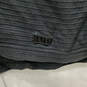 Mens Black Knitted Spread Collar Long Sleeve Polo Shirt Size Large image number 3
