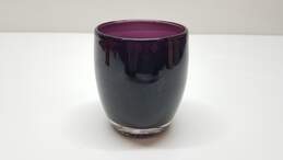 GLASSYBABY Lollypop 26 Purple Art Glass Votive Candle Holder