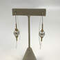 Designer Robert Lee Morris Silver-Tone Beaded Dangle Drop Earrings image number 1