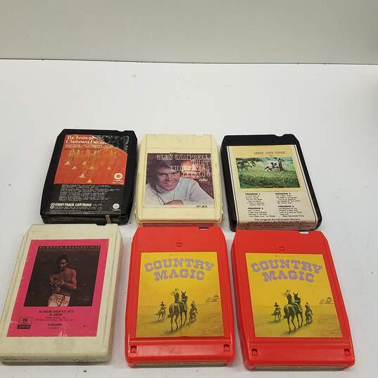 Lot of Assorted 8-Track Cassettes with Carrying Case image number 8