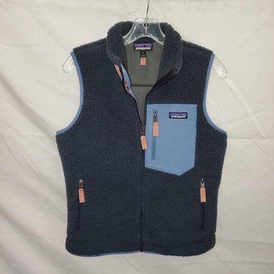 Patagonia Navy Full Zip Fleece Sweater Vest Size S image number 1