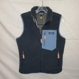 Patagonia Navy Full Zip Fleece Sweater Vest Size S