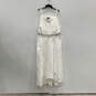NWT Womens White Adjustable Spaghetti Strap Multi Ring A-Line Dress Size 4 image number 1