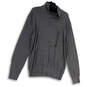 NWT Mens Gray Long Sleeve Mock Neck 1/4 Zip Pullover Sweater Size Large image number 1