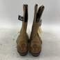 NWT Masterson Mens RB889 Light Brown Leather Pull-On Cowboy Western Boots Sz 10D image number 4