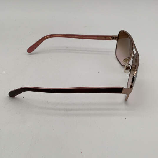 Womens AGDA/S Brown Metal Full-Rim Frame Classic Square Sunglasses image number 4