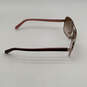 Womens AGDA/S Brown Metal Full-Rim Frame Classic Square Sunglasses image number 4