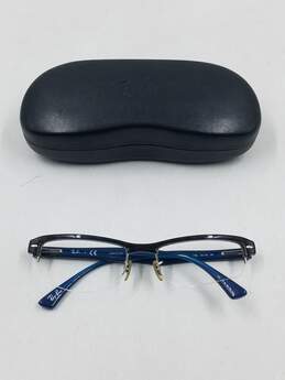 Ray-Ban Blue Rimless Rectangle Eyeglasses