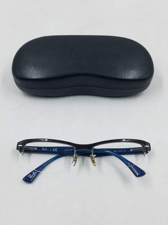 Ray-Ban Blue Rimless Rectangle Eyeglasses image number 1
