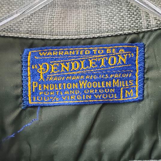 Pendleton Green & White Plaid Button Down Shirt Size M image number 3