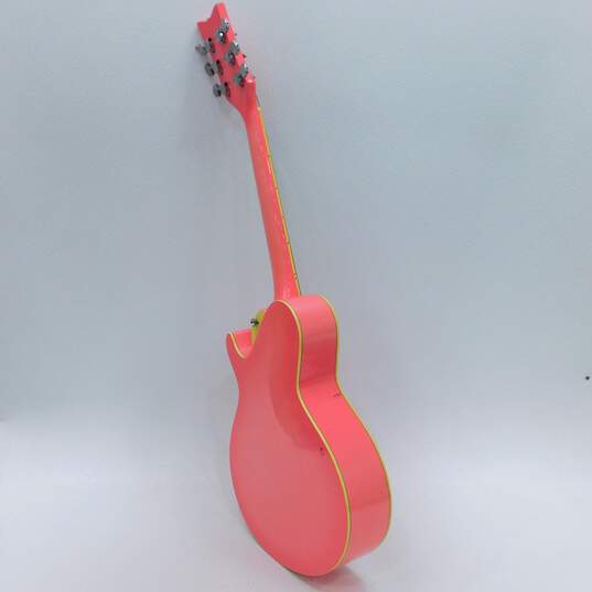 Daisy Rock Brand 6260 Model Pink Acoustic Guitar w/ Shoulder/Playing Strap image number 2