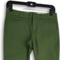 Womens Green Flat Front Welt Pocket Skinny Leg Ankle Pants Size 0P image number 3