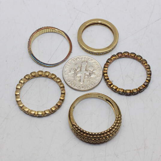 Assortment of 5 Vermeil Rings - 11.4g image number 11