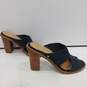 Coach Women's S/N 1015698 Navy Suede Celia Heel Sandals Size 7 image number 3