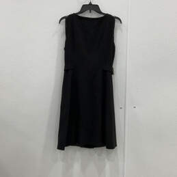 Womens Black Sleeveless Asymmetrical Zip Belted Sheath Dress Size 6 alternative image
