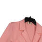 NWT Womens Pink Notch Lapel Double Breasted Cropped Two Button Blazer Sz S image number 3