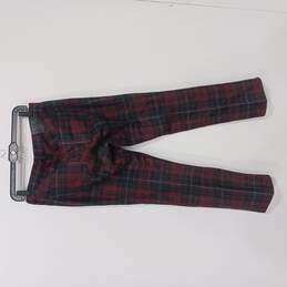 LRL Lauren Jeans Women's Plaid Red Pants Size 6P alternative image