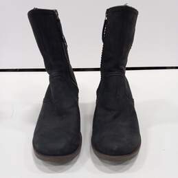 Teva Leather Black Side Zip Heeled Boots Size 6.5 alternative image
