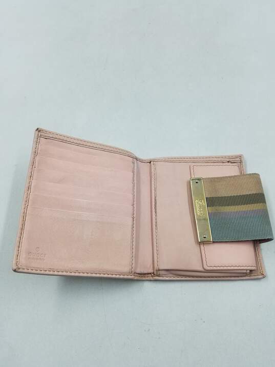 Authentic Gucci GG Pink Striped Wallet image number 3