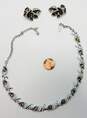 VNTG Sarah Coventry & Weiss Icy Clear & Smoky Rhinestone Necklaces & Earrings image number 6