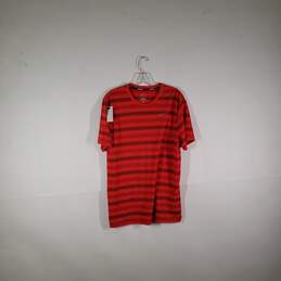 Mens Dri-Fit Striped Short Sleeve Crew Neck Pullover T-Shirt Size Large