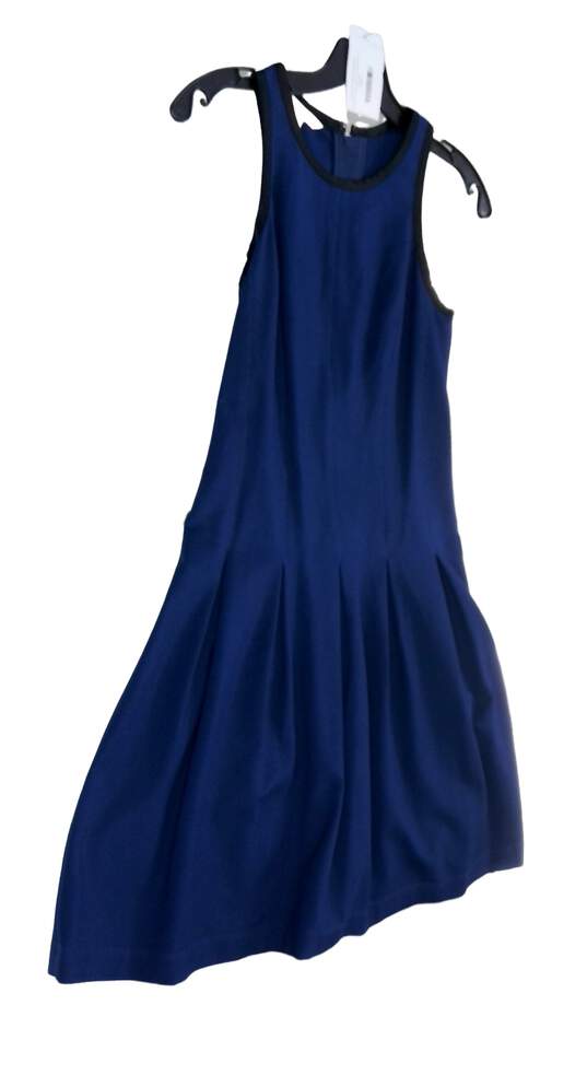 Banana Republic Women's Blue Pleated Sleeveless Casual Fit And Flare Dress Size 2 image number 3