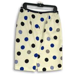 Talbots Womens White Black Polka Dot Knee Length Straight & Pencil Skirt Size 8 alternative image