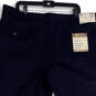 NWT Mens Blue Stretch Flat Front Classic Fit Khaki Pants Size 40x29 image number 4
