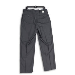 NWT Mens Black Flat Front Slash Pocket Straight Leg Dress Pants Sz 34Wx32L alternative image