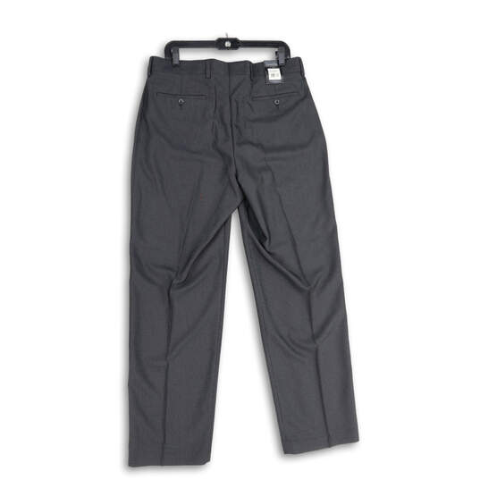 NWT Mens Black Flat Front Slash Pocket Straight Leg Dress Pants Sz 34Wx32L image number 2