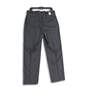 NWT Mens Black Flat Front Slash Pocket Straight Leg Dress Pants Sz 34Wx32L image number 2