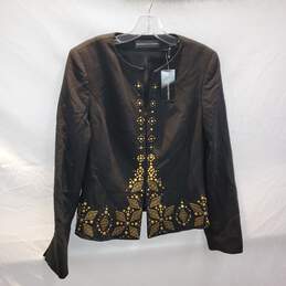 Dana Buchman Black Wool Blend Blazer Jacket NWT Size 8
