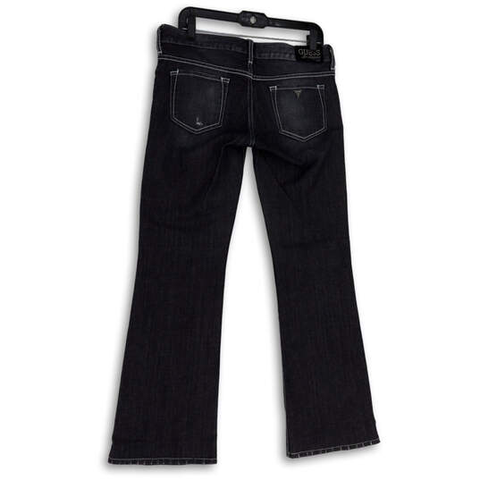 Womens Black Medium Wash Pockets Denim Daredevil Bootcut Leg Jeans Size 29 image number 2