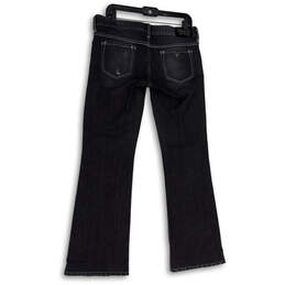 Womens Black Medium Wash Pockets Denim Daredevil Bootcut Leg Jeans Size 29 alternative image