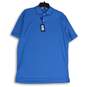 NWT Peter Miller Mens Blue Yellow Short Sleeve Pullover Polo Shirt Size L image number 1