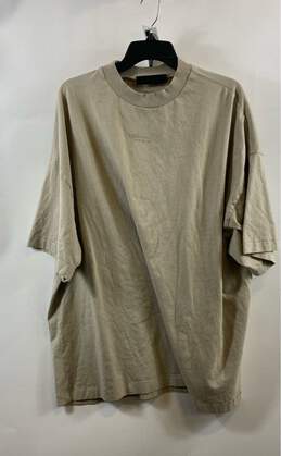 Essentials Fear Of God Mens Beige Short Sleeve Crew Neck Pullover T-Shirt Size L