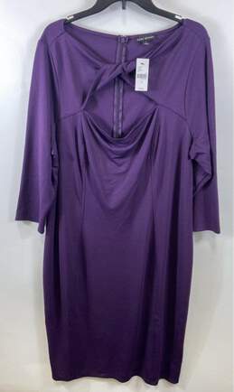 Lane Bryant Women Purple Keyhole Neck Dress Sz 20